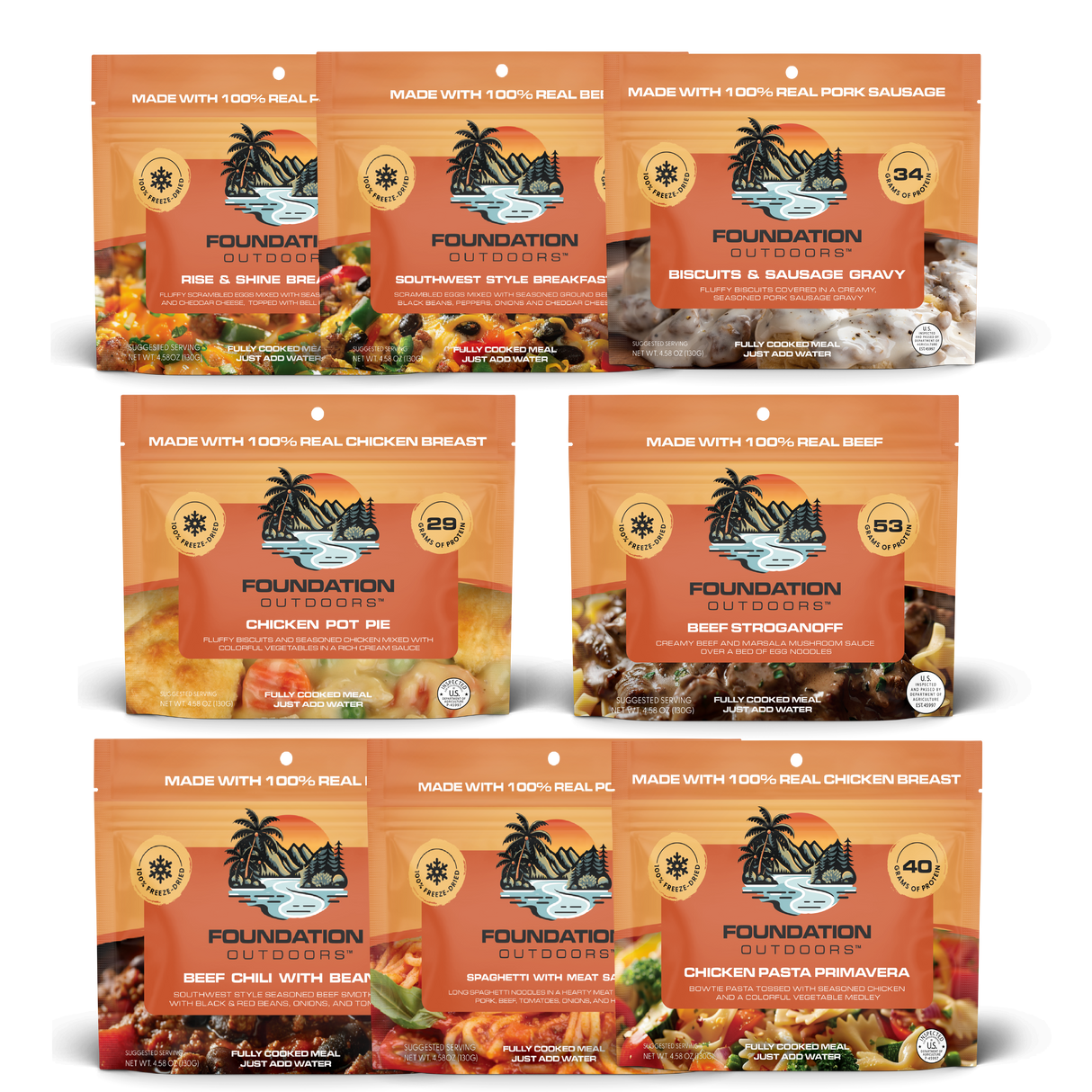 FOUNDATION Outdoors 21 Meal Excursion - 1 Week Adventure Pack