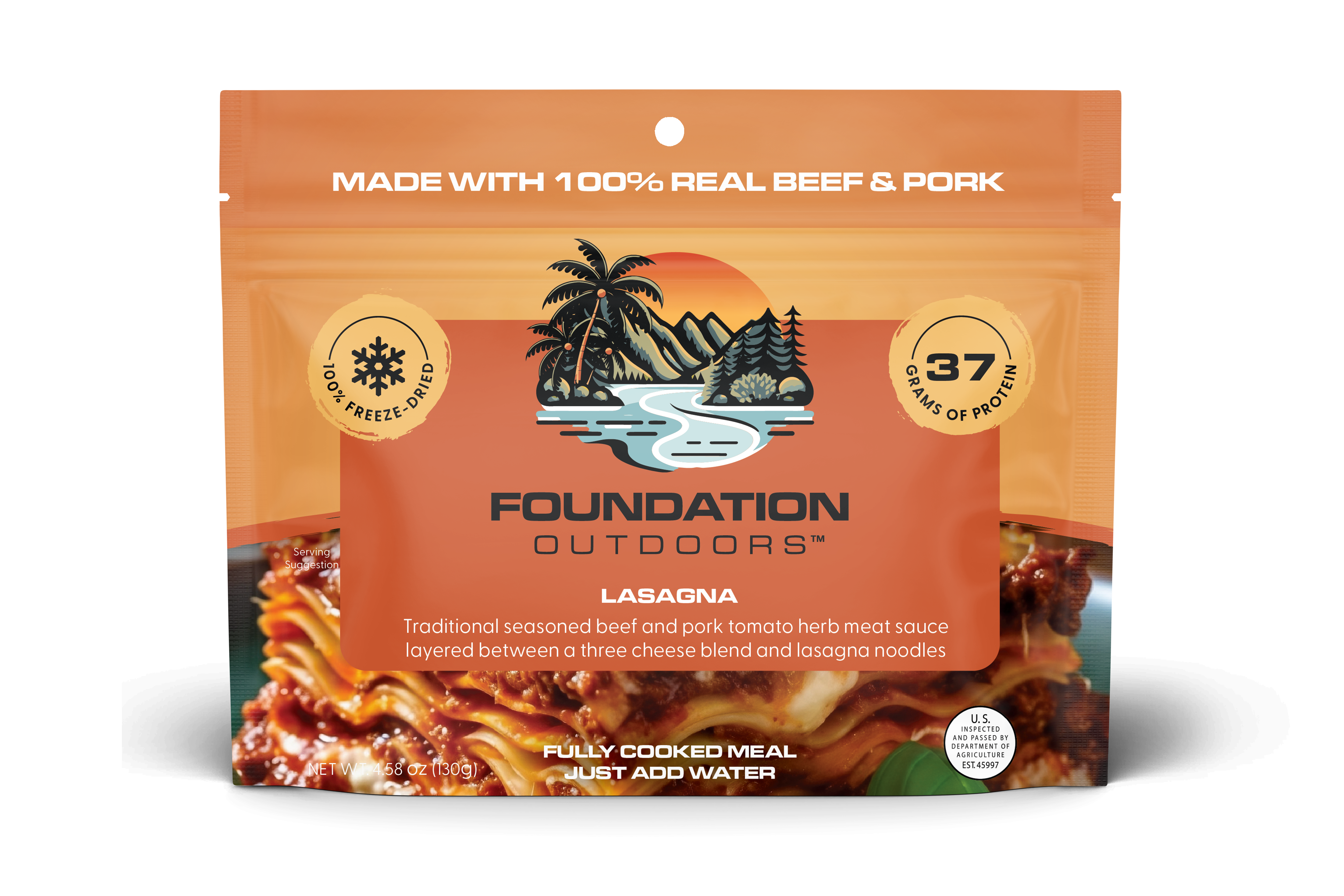 FOUNDATION Outdoors Lasagna Meal