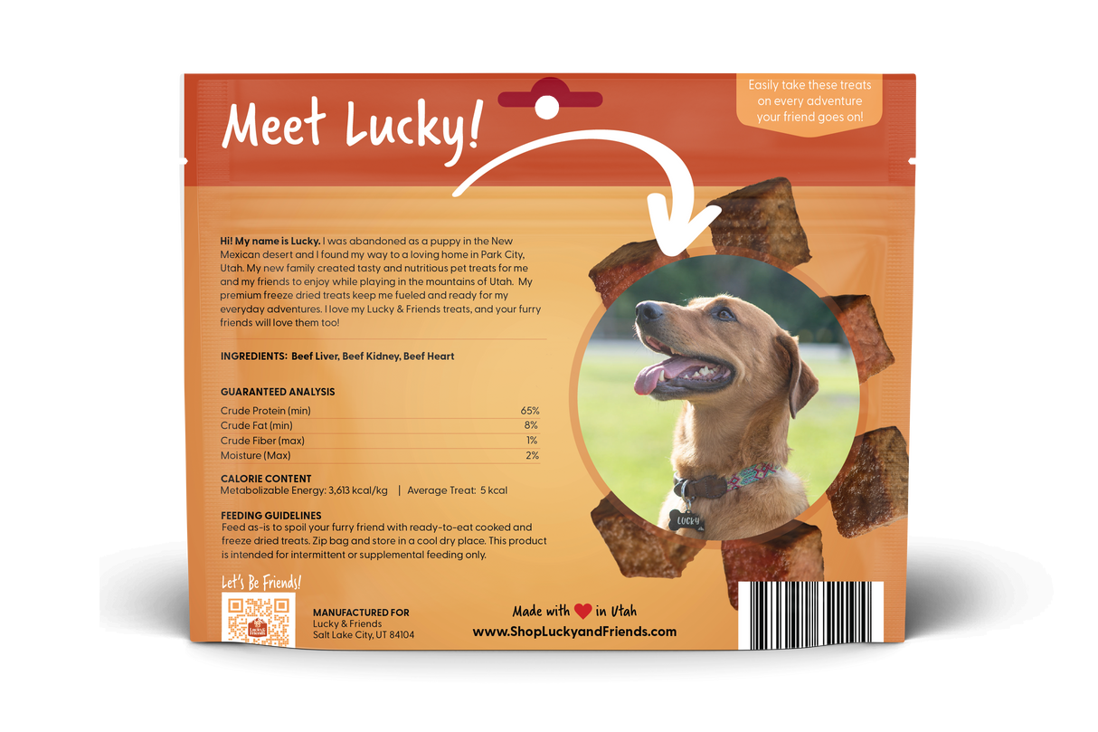 Lucky & Friends Three Beef Organ Medley Dog Treat