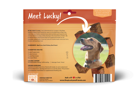 Lucky & Friends Three Beef Organ Medley Dog Treat