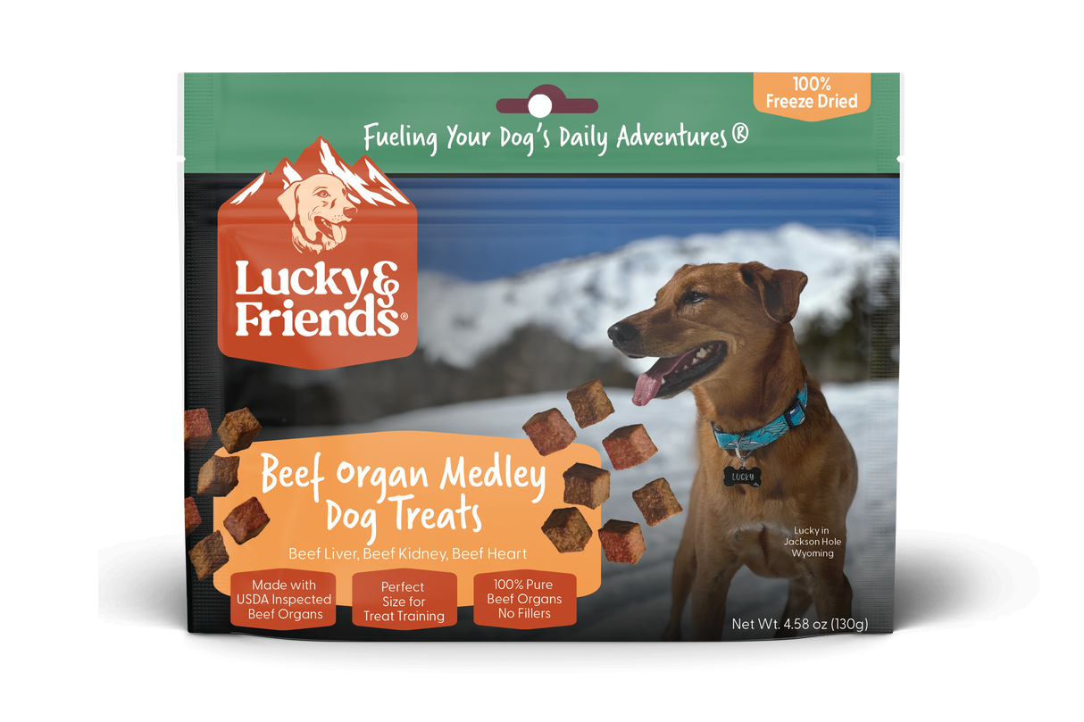 Lucky & Friends Three Beef Organ Medley Dog Treat