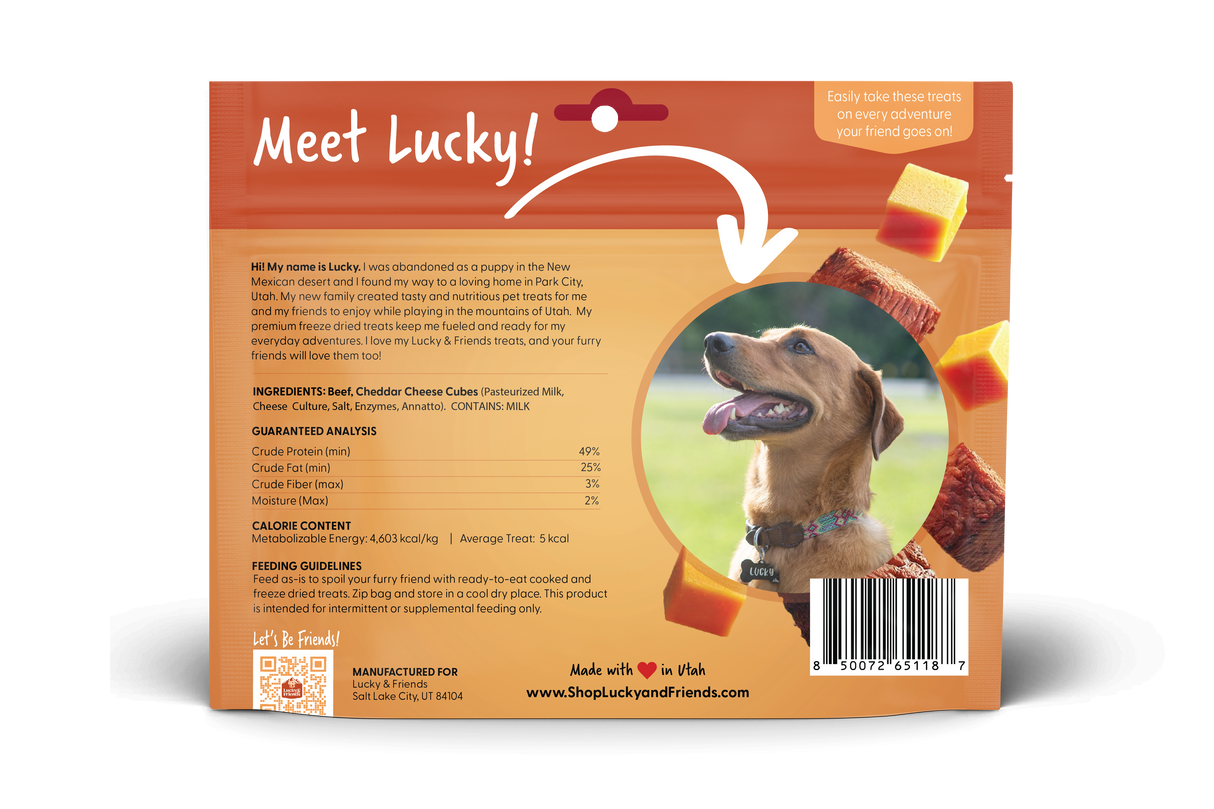 Lucky & Friends Steak & Cheddar Cheese Dog Treats