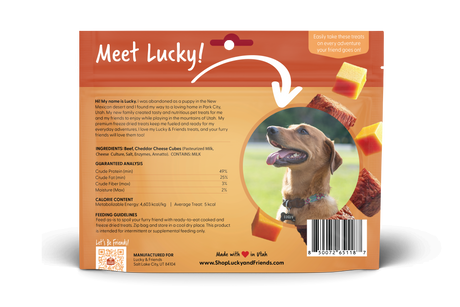 Lucky & Friends Steak & Cheddar Cheese Dog Treats